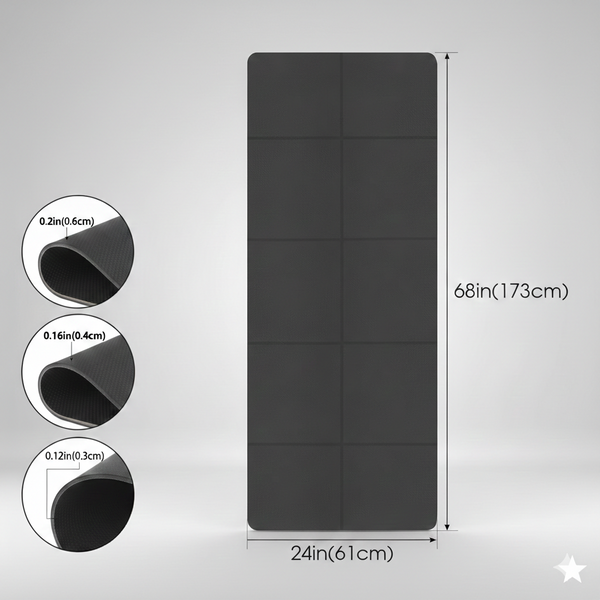 Tapis yoga fin antidérapant